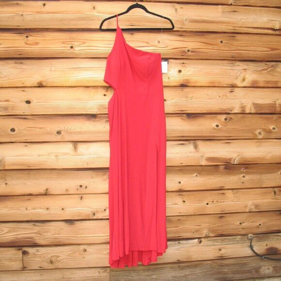 Jump Apparel Juniors One Shoulder Jersey Gown with Cutout - Picture 2 of 9